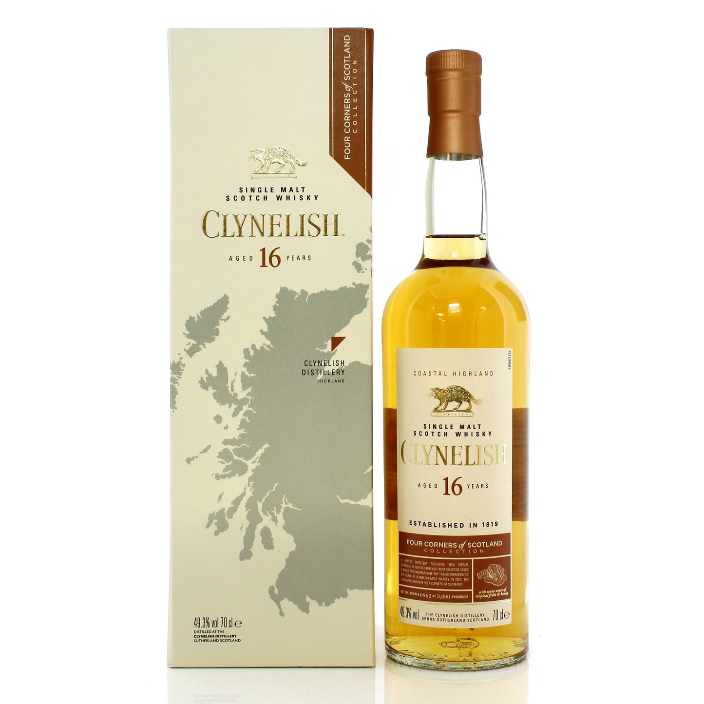 Clynelish Four Corners of Scotland Collection 16 Year Old, 70cl